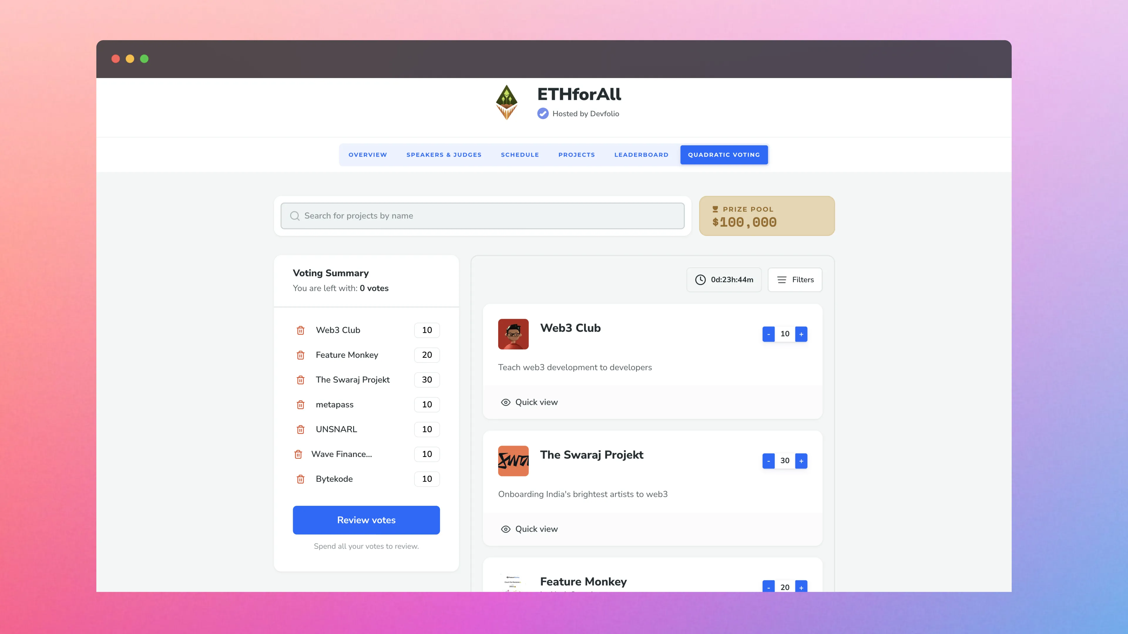 Voting UI